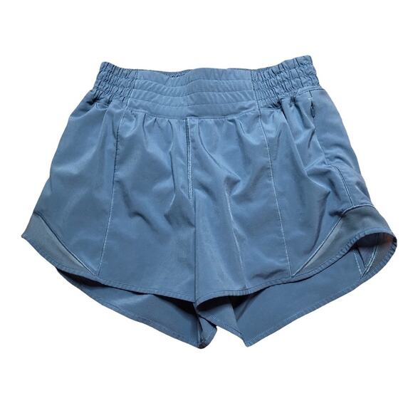 Lululemon Hotty Hot Utility Blue High Rise 4” Shorts Size 2